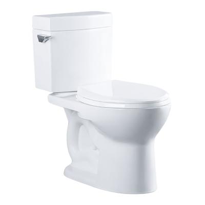 China Double-Flow Classic Two-Part Oval Siphon Toilet for sale