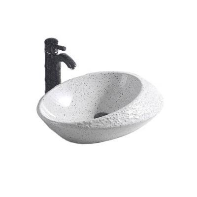 China Sustainable Art Basin With White Gloss Combine Antique Terrazzo Style for sale