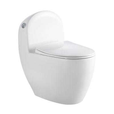 China Egg Shape Ceramic Toilet With Single Side 4.8L Flush for sale