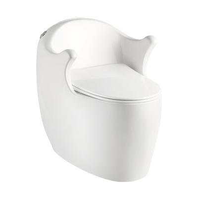 China Ceramic Low Tank Egg Shape Toilet With Armrest for sale