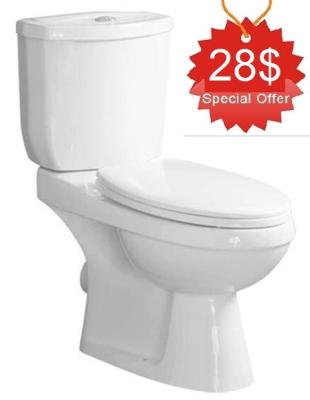 China Two-Piece Double-Flow Washdown Toilet for sale