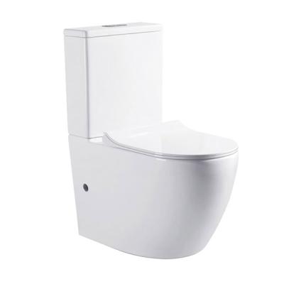 China Double-flow Washdown Two-piece Toilet Modern Design High Quality Strap 250mm P-trap 180mm 180mm for sale