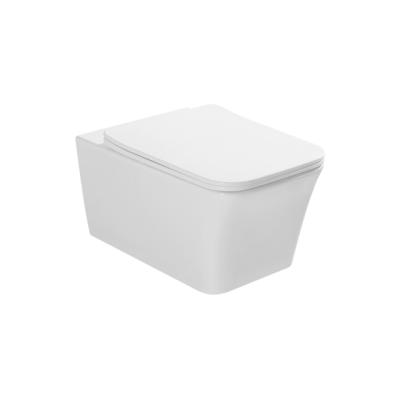 China Hidden Rimless Tank Wall Hung Toilet Bowl Square for sale