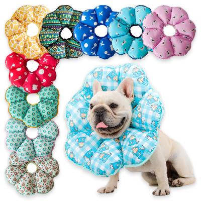 China Wholesale E-Collar Large Dog Cat Recovery Anti-bite Blanket Device Puppy Sunflower Waterproof Stocked Collar for sale