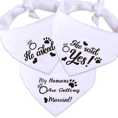 China Viable Pet Accessories White Triangle Scarf For Dogs Wedding Bandana for sale