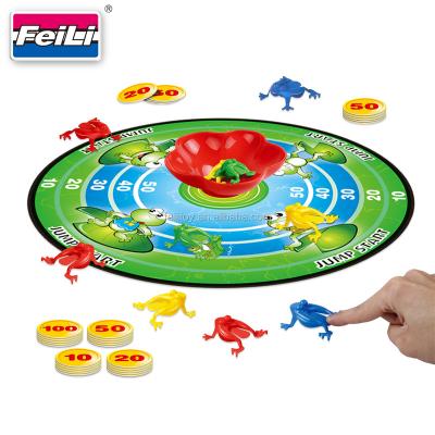 China Hot Sale Online Store Jumping Frog Board Game Play and Study for Children 2-4 Peoples Family Game Set Preschool Learning Toys for sale