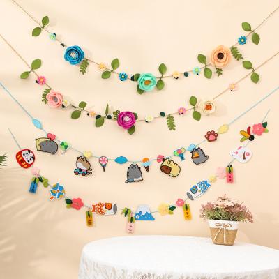 China Good prices kids time cartoon decoration adult happy flower vine handmade diy funny decorative eco-friendly fabric material for sale