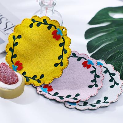 China Dropshipping Diy Material Dropshipping Diy Fashion Design Drink Coaster Tea Coffee Mug Eco-friendly Protective Mat Pads Cup Holder Pot for sale