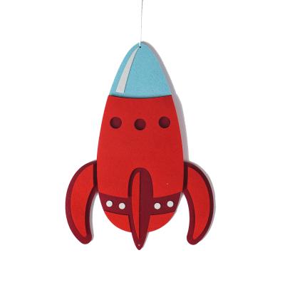 China Eco-friendly Material Rocket Ornaments Pendant Children Toy 2021 Baby Felt Toys Eco-friendly For Kids Gift for sale