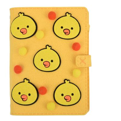 China DIY Felt Non Woven Factory Supply High Quality Handmade Kraft Paper Branded Notebooks A6 Craft Notebook for sale