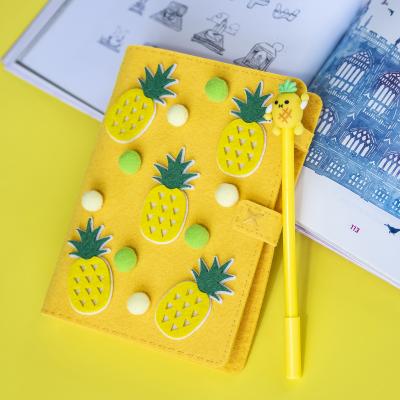 China Custom Notebook Felt Non-woven Planner Spiral Notebook High Quality Handmade Thick Binding Notebook Cover for sale