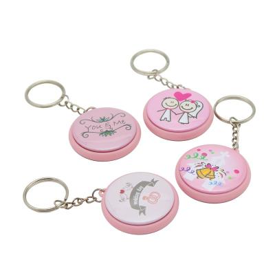 China Fashion Custom Design Wedding Keepsake Plastic Double Side Key Chain for sale