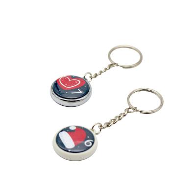 China Other metal pin eletronic custom key chain button 25mm for sale