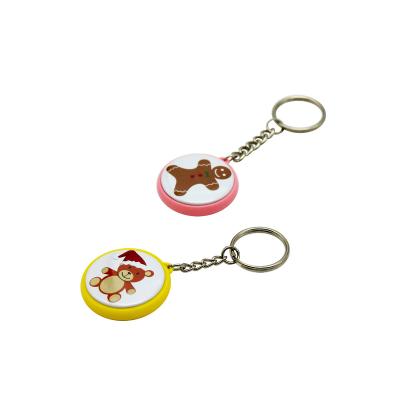 China Fashion 32mm Plastic Metal Button Badge Double Side Key Chain for sale