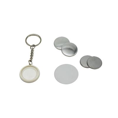 China Custom Cheap Blank Plastic Button Badge Key Chain Components for sale