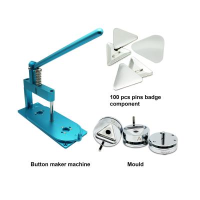 China Wholesale High Quality Hotels Triangle Special Shaped Pin Button Badge Making Kit for sale