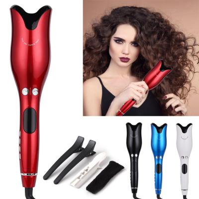 China Air Dry Automatic Curler Iron Curling Hair Curler LCD Display Temperature Adjustable IR Heating for sale