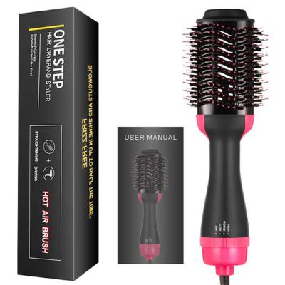 China dry & 4 Wet in 1 Hair Curler Dryer Styler Heat Air Comb Straightener Negative Hot Brush Ion Generator Tools for sale