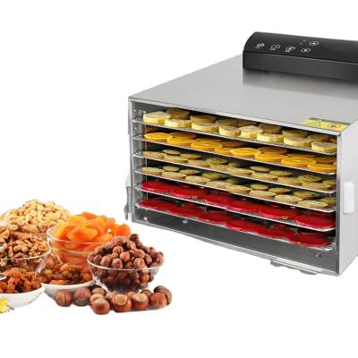 China Household CUKYI 6 Trays Household Food Dehydrator Snacks Dehydrator Fruit Vegetable Herb Meat Drying Machine Stainless Steel 110V 220V Dryer EU USA for sale