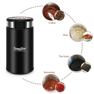 China Household Mini Electric Coffee Grinder Maker Bean Grinder Herb Nuts Stainless Steel 220V for sale