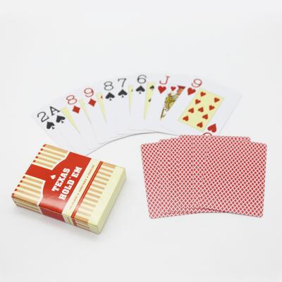 China Matte Playing Cards Free Sample Custom Logo Printing Plastic Playing Cards Waterproof PVC Sale TEXAS Poker Card for sale