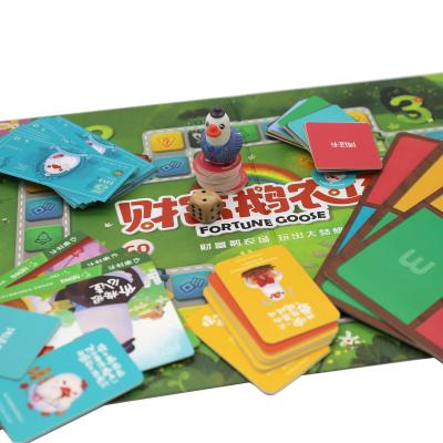 China Entertaiment Game Cards Hot Popular FORTUNE GOOSE Selling Money Trading Game Virtual Cards Board Games For Kids for sale