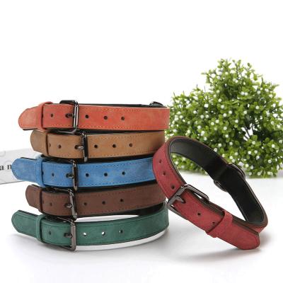 China New Hot Selling Personalized Dog Traction Collar Microfiber Leather Dog Collars for sale