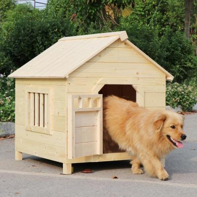 China Rainproof Solid Wood Pet House Cage Removable Cover Indoor And Outdoor Dog Kennel for sale