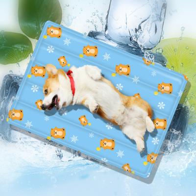 China Amazon Hot Style Dog Cat Mat Soft Ice Silk Pet Cool Cooling Mat for sale