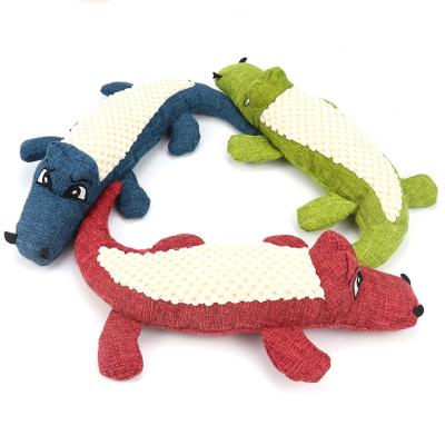 China Sustainable Custom Sustainable Cotton Squeak Interactive Dog Toy Plush for sale