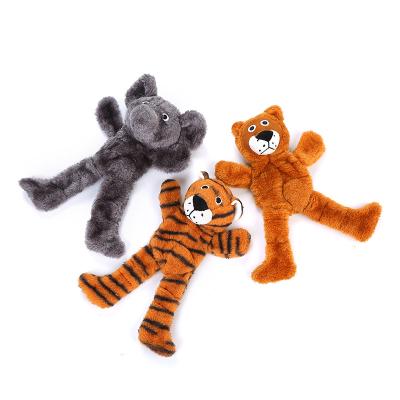 China Sustainable Stain Hair Animal Modeling Chewing Teeth Cleaning Soft Plush Dog Toy for sale