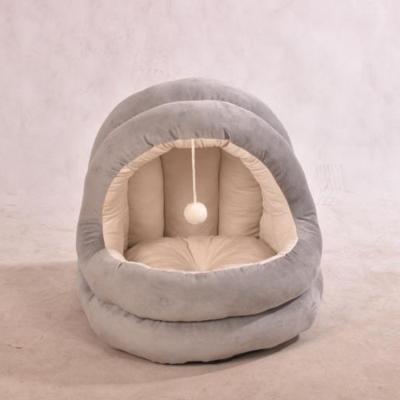 China Factory Wholesale Custom Removable Washable Pet Cat Bed Cave House Winter Breathable for sale