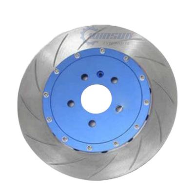 China Gray Cast Iron 330*24.5 mm Modified Car Parts Racing Slotted Reconditioned Brake Disc Rotors for sale