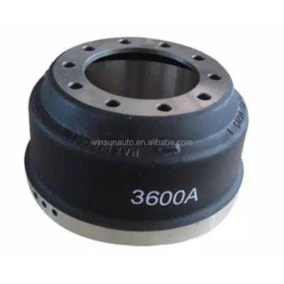 China Commercial vehicles truck brake drum 3600a for Gunite for Meritor truck brake drum price for sale