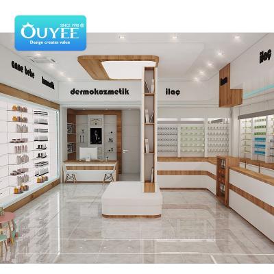 China Pharmacy mobile shop retail display counter pharmacy retail store store interior design for sale