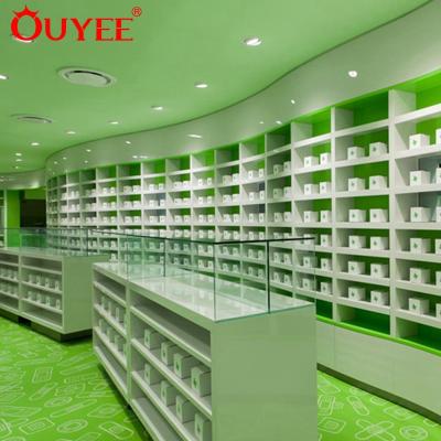 China Wooden Retail Medical Furniture Shop Pharmacy Shop Pharmacy Interior Design for sale