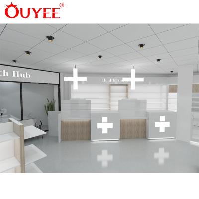 China Pharmacy Store Guangzhou Display Furniture Store Pharmacy Interior Modern Design for sale