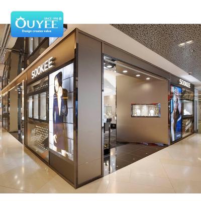 China Jewelry Shop Retail Store Furniture Glass Jewelry Display Table Jewelry Store Interior Design for sale