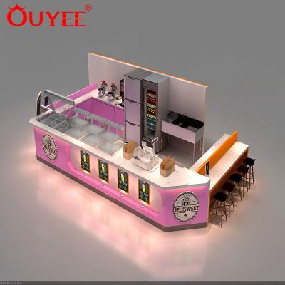 China Cafe Juice Store Equipment Decoration Designs Mall Coffee Kiosk for sale