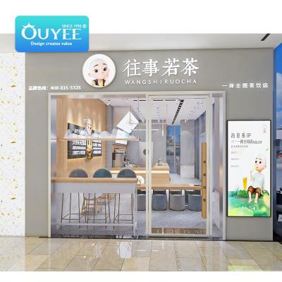 China Mobile Shop Retail Shop Bubble Tea Shop Furniture Bubble Tea Bar Counters Bubble Tea Shop Design for sale