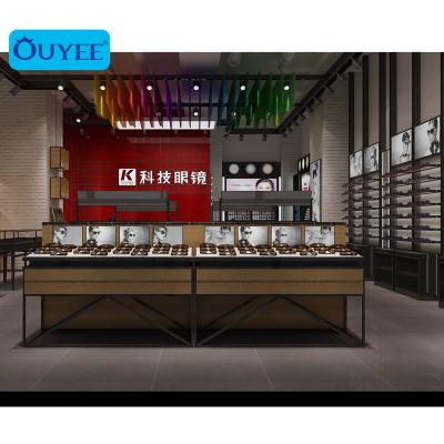 China Sunglass Store Optical Shop Decoration Optical Display Cabinets Sunglasses Display With Lock for sale