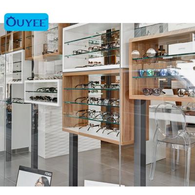 China Optical Shop Display Wooden MDF Shop Counter Design For Optical Display for sale