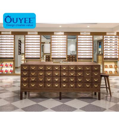 China Hot Selling Eyewear Shop Design Shop Showcase Optical Glasses Wooden Cabinet Optical Display for sale