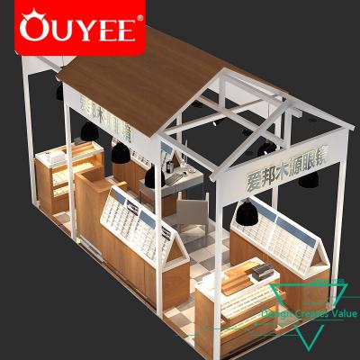 China OUYEE Optical Store Furniture Latest Wooden Furniture Designs Show Ideas Optical Glasses Cabinet Store Names for sale