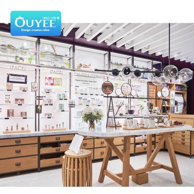 China Store Retail Shop Cosmetic Shelf Cosmetic Store Display Cabinet Mobile Hot-selling Design for sale