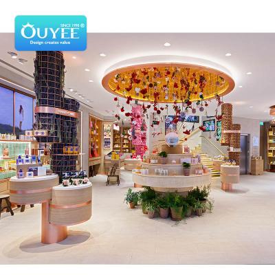 China Movable Store Retail Store Perfume Racks Display Perfume Shop Display Furniture Perfume Shop Interior Design for sale