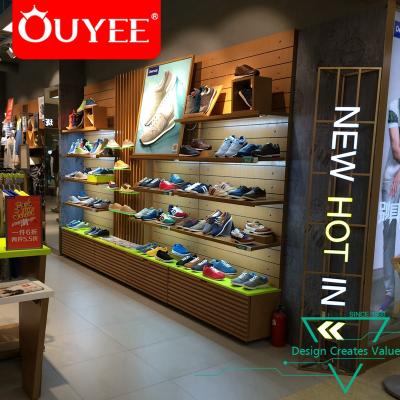 China Shoes Shop Good Quality Retail Shoe Display Ideas Decoration For Shoe Store for sale