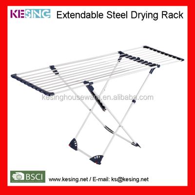 China For long and wide clothes drying extendable clothes drying rack/telescopic drying rack for sale