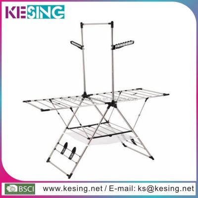 China New Patent Stainless Steel Multifunctional Standing Foldable Clothes Drying Rack for sale