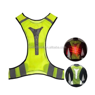 China Bike Polyester Fabirc Premium Quality Safety Vest Led Flashing Reflective Vest Wholesale Motorcycle Running Police With Led Light for sale